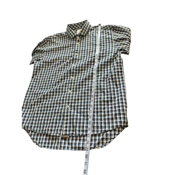 Billy Reid Men's Blue Black Plaid Casual Date Night Button Down Shirt Size Large - Picture 13 of 13